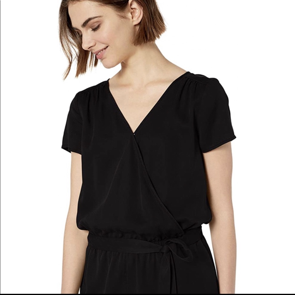 Tencel Short-Sleeve Wrap Romper